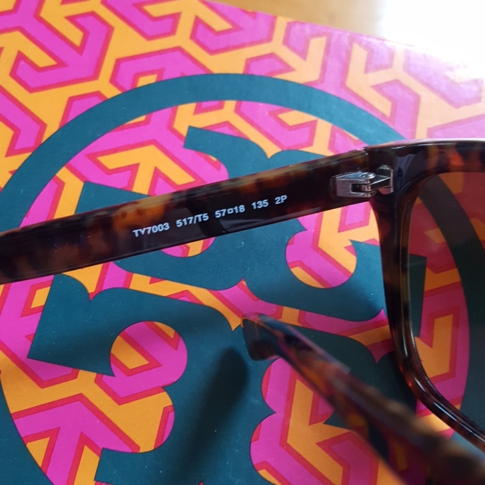Tory Burch Tortoise Rectangular Sunglasses - image 3